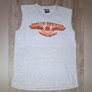 Harley Davidson Motorcycle Chandler AZ No- Sleeves Tshirt Men's size Large 2007